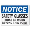Image 1 : NEW NOTICE SAFETY GLASSES MUST BE WORN SIGN