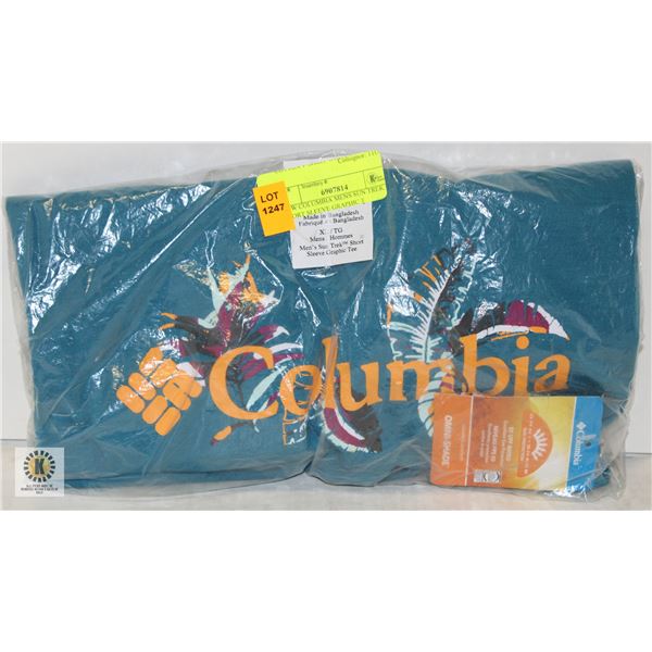 NEW COLUMBIA MENS SUN TREK SHORT SLEEVE GRAPHIC T