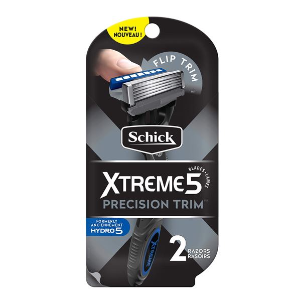 BRAND NEW 2 X 2 RAZORS SCHICK XTREME 5 PRECISION