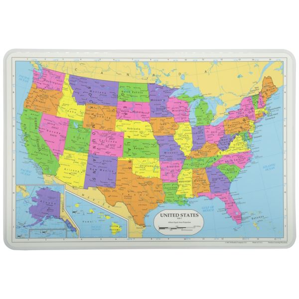 BRAND NEW UNITED STATES MAP PLACEMENT MAT