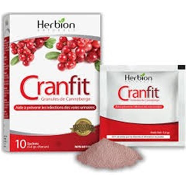 NEW 4 X 10 SACHETS HERBION CRANFIT CRANBERRY