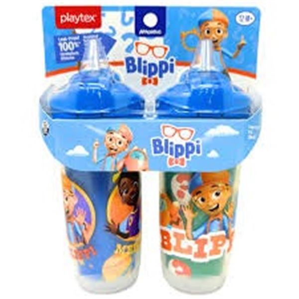 NEW 2 X 266ML PLAYTEX MOONBUG BLIPPI CUPS