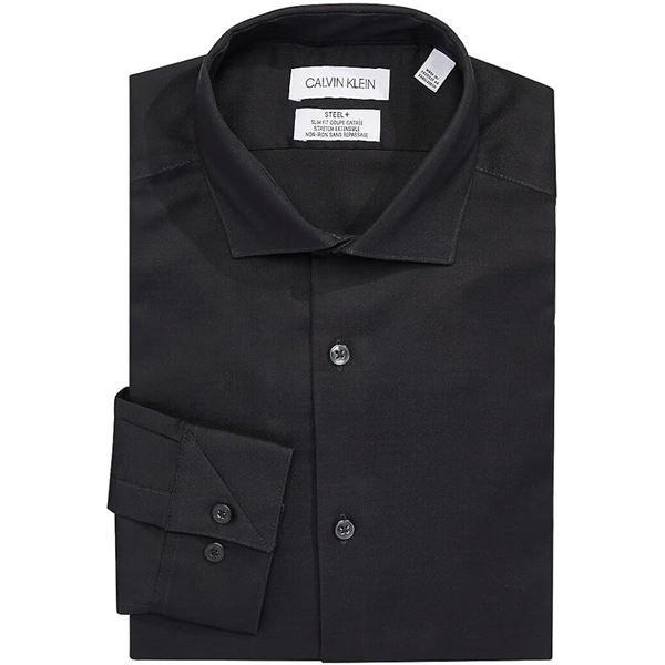 NEW CALVIN KLEIN MENS STEEL STRETCH DRESS SHIRT