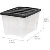 Image 1 : NEW 3 PACK IRIS USA 30L STORAGE TOTES WITH LIDS
