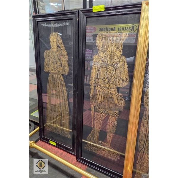 VINTAGE BRASS RUBBING LONDON 15" X 39.5"