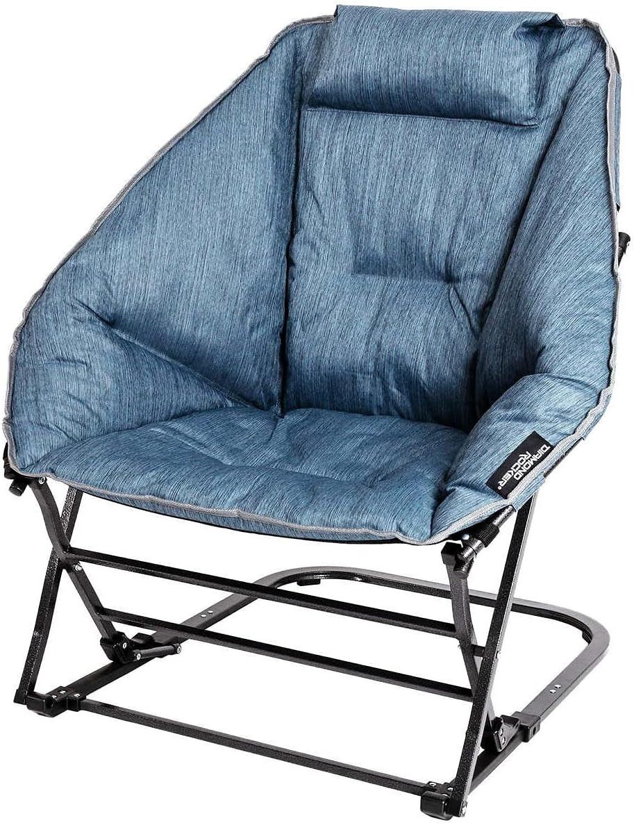 NEW MAC SPORTS DIAMOND ROCKER CHAIR, STEEL BLUE