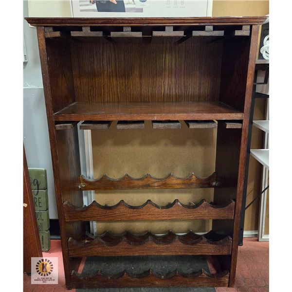 SOLID WOOD WINE STORAGE UNIT PLUS ACCESSORY
