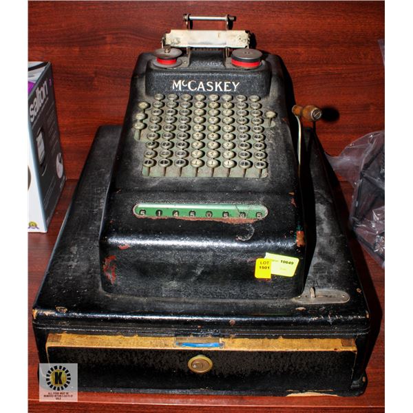 ANTIQUE MCCASKEY CASH REGISTER