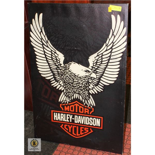 HARLEY DAVIDSON CANVAS ART WALL HANGING 24" X 36"