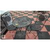Image 1 : METAL PATIO TABLE WITH 2 CHAIRS-ESTATE
