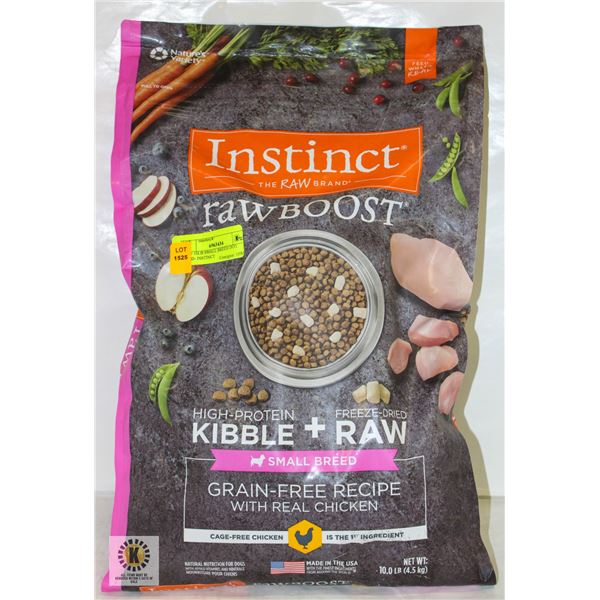 NEW 10LB SMALL BREED DOG FOOD-INSTINCT