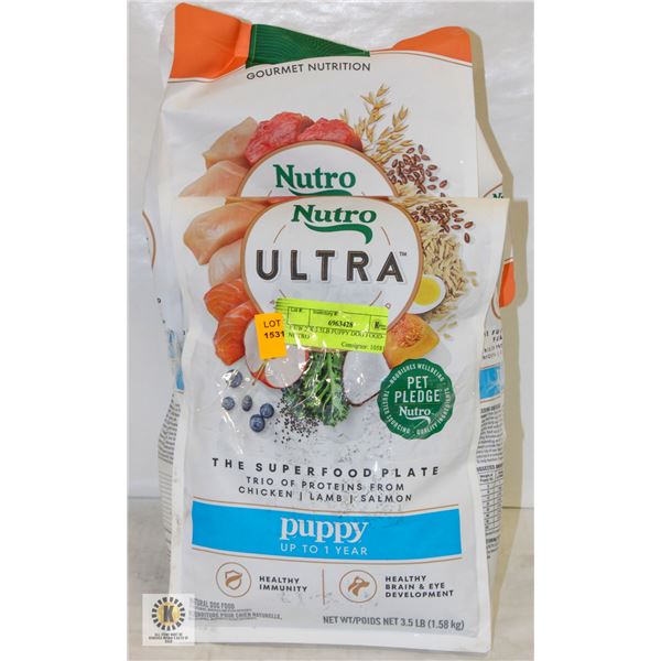 NEW 2 X 3.5LB PUPPY DOG FOOD- NUTRO