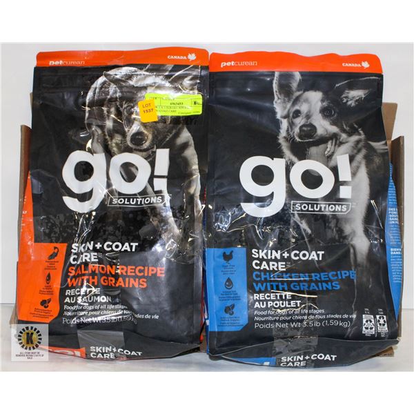 NEW 2 X 3.5LB GO! ADULT SKIN+COAT CARE