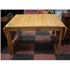 Image 1 : WOOD TABLE WITH SWING OUT EXTENSIONS H-29"
