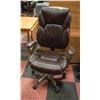 Image 1 : BROWN LEATHER OFFICE CHAIR