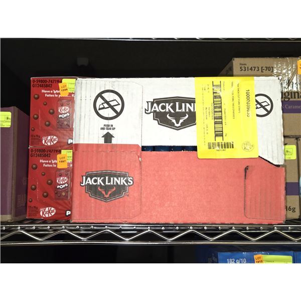 NEW CASE WITH 12 X 74G BAGS OF JACK LINKS EXTRA