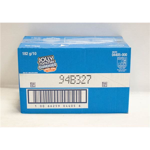 NEW CASE WITH 10 X 182G BAGS OF JOLLY RANCHER
