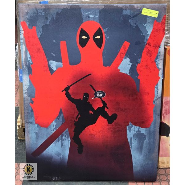 DEADPOOL CANVAS ART PICTURE 23.5" X 31.5"