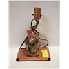 ANTIQUE BRASS KOKO MONKEY LAMP