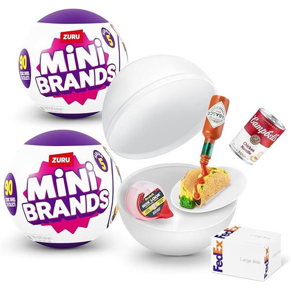 BRAND NEW 2 ZURU MINI BRANDS 5 MINIS INSIDE