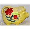 Image 1 : LARGE YELLOW PIGGY BANK NO CRACKS