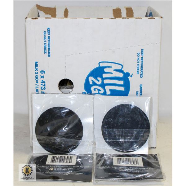 LOT OF NHL HOCKEY PUCK PROMO COASTERS