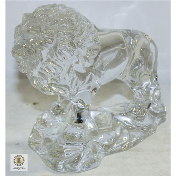 GENUINE CRYSTAL LION 6 INCHES LONG