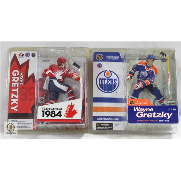 NEW 2 MCFARLNES WAYNE GRETSKY FIGURES 1979-1988