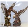 Image 1 : 2 CERAMIC EAGLES 13"&15" ESTATE