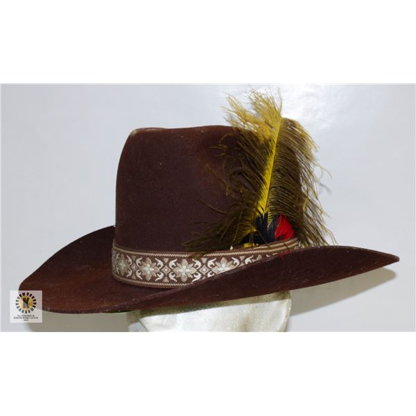 VINTAGE LANNING DYNAFELT MEN'S COWBOY HAT
