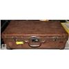 Image 1 : BROWN LEATHER SUITCASE (CIRCA 1920)