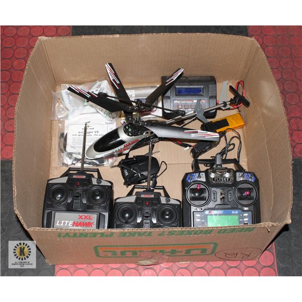 ESTATE BOX WITH LITE HAWK XXL HELICOPTER,