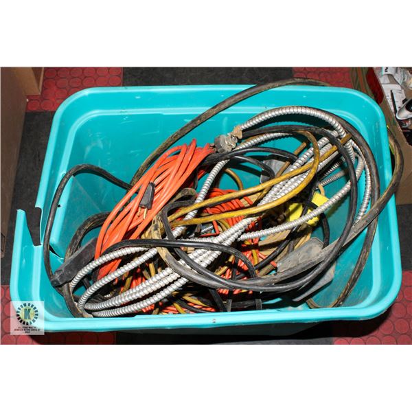 TOTE OF EXTENSIONS AND OUTLETS