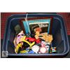 BIN OF ESTATE COLLECTIBLES ELVIS DISNEY ETC