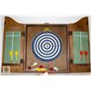Image 2 : WOODEN CASED DART BOARD 16" X 21" WITH DARTS