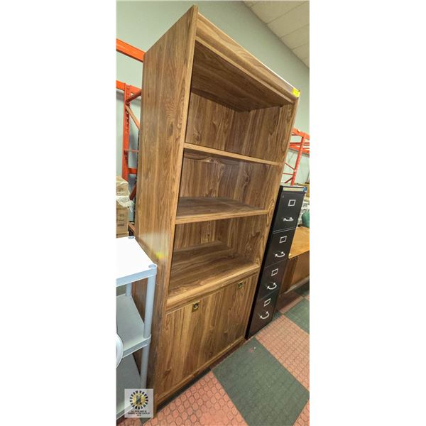 BOOKSHELF W / LIGHT 74.25" X 18.5" X 30.25"