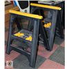 Image 1 : MATCHING PAIR OF BLACK AND YELLOW SAW HORSE