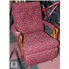 RED FABRIC ROCKING CHAIR