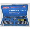 Image 1 : WESTWARD 42 PCS 1/4" DRIVE SOCKET