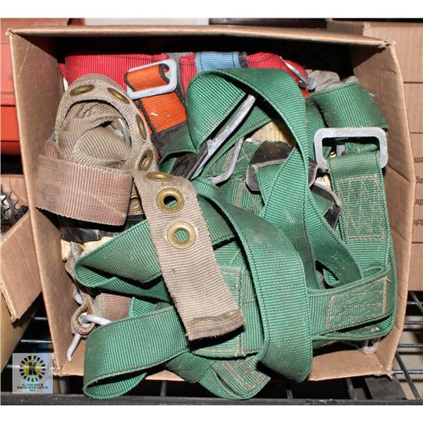 FALL ARREST HARNESS AND LANYARDS