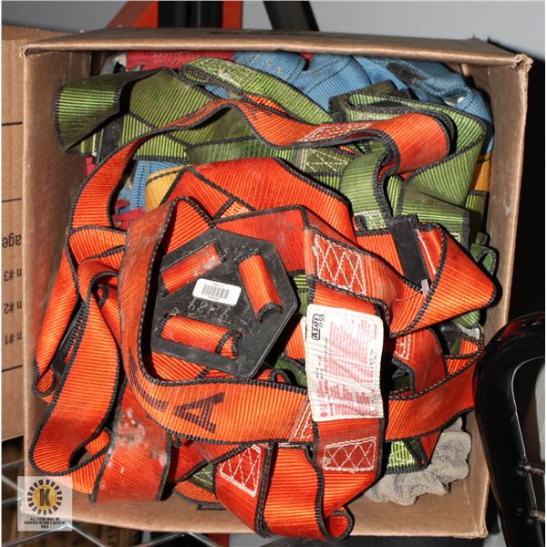 FALL ARREST HARNESS AND LANYARDS