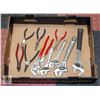 FLAT WITH 10 ASSORTED HAND TOOLS INCL.