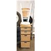 WICKER STYLE 4 DRAWERS STORAGE WITH WOODEN STOOL +