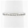 Image 1 : 18k White Gold 0.80 ctw Channel Princess Diamond Eternity Stack Wedding Band Rin
