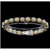 3.35 ctw Diamond Bracelet - 14KT White and Yellow Gold