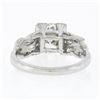 Image 8 : Vintage Platinum 1.67 ctw GIA European Diamond w/ Marquise Accents Engagement Ri