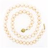 Image 3 : Classic 8-8.5mm Cultured Pearl Strand Necklace w/ 14k Gold Diamond Cut Clasp