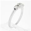 Image 7 : Antique 14k White Gold 0.60 ctw European Diamond Prong 5 Stone Wedding Band Ring
