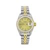 Image 3 : Rolex Ladies Two Tone Gold And Steel Champagne Index Diamond Bezel Date Wristwat