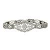 Image 2 : Antique Esemco 10k White Gold 0.03 ctw Diamond Milgrain Filigree Belly Bracelet